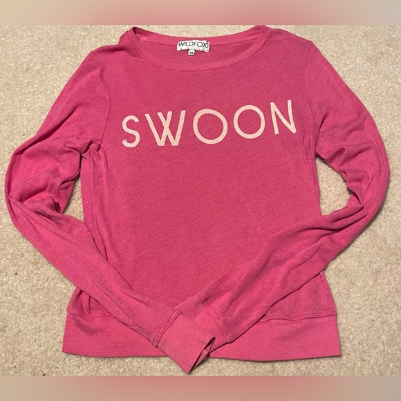 Wildfox Long Sleeve Swoon Shirt Sz XS - Picture 2 of 5